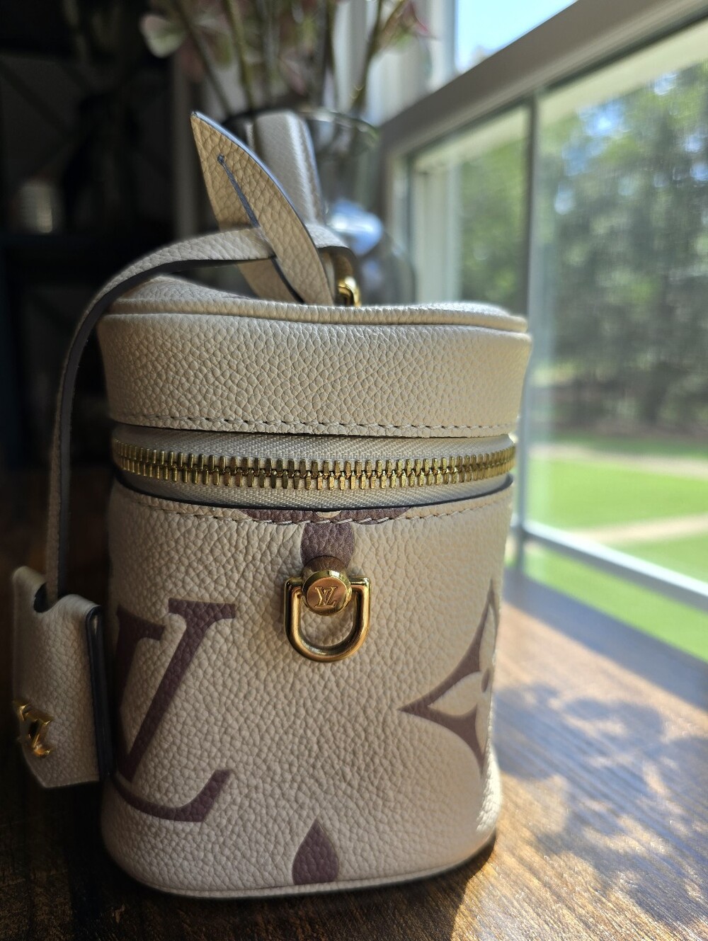 Louis Vuitton Vanity PM in Creme and Bois de Rose Bicolor Monogram Empreinte - Picture 5 of 16